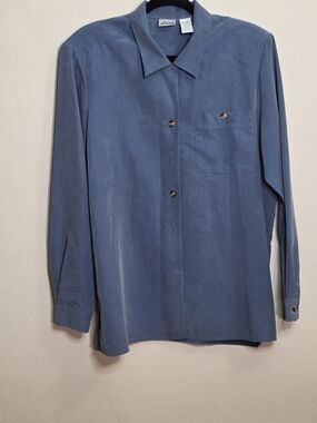 Anna Slate Blue Collared Shirt